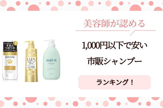 美容師が認める1,000円以下の市販シャンプー9選！安いのに高品質な商品